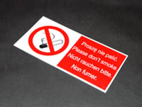 Zakaz palenia tłumaczony w czterech językach