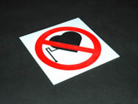 Znak zakazu - Zakaz przebywania osobom z rozrusznikiem serca - Producent TM Druk