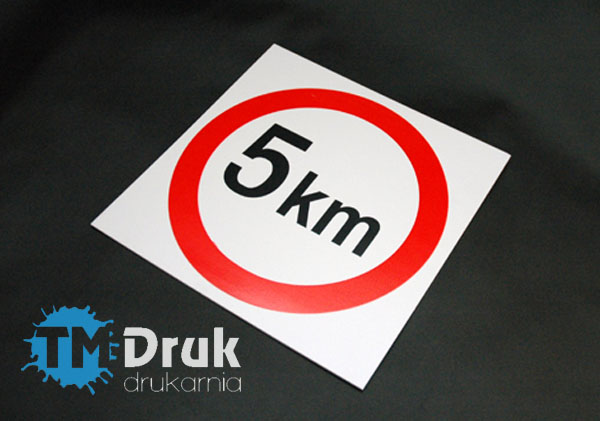 Znak BHP - Ograniczenie prędkości do 5 km/h